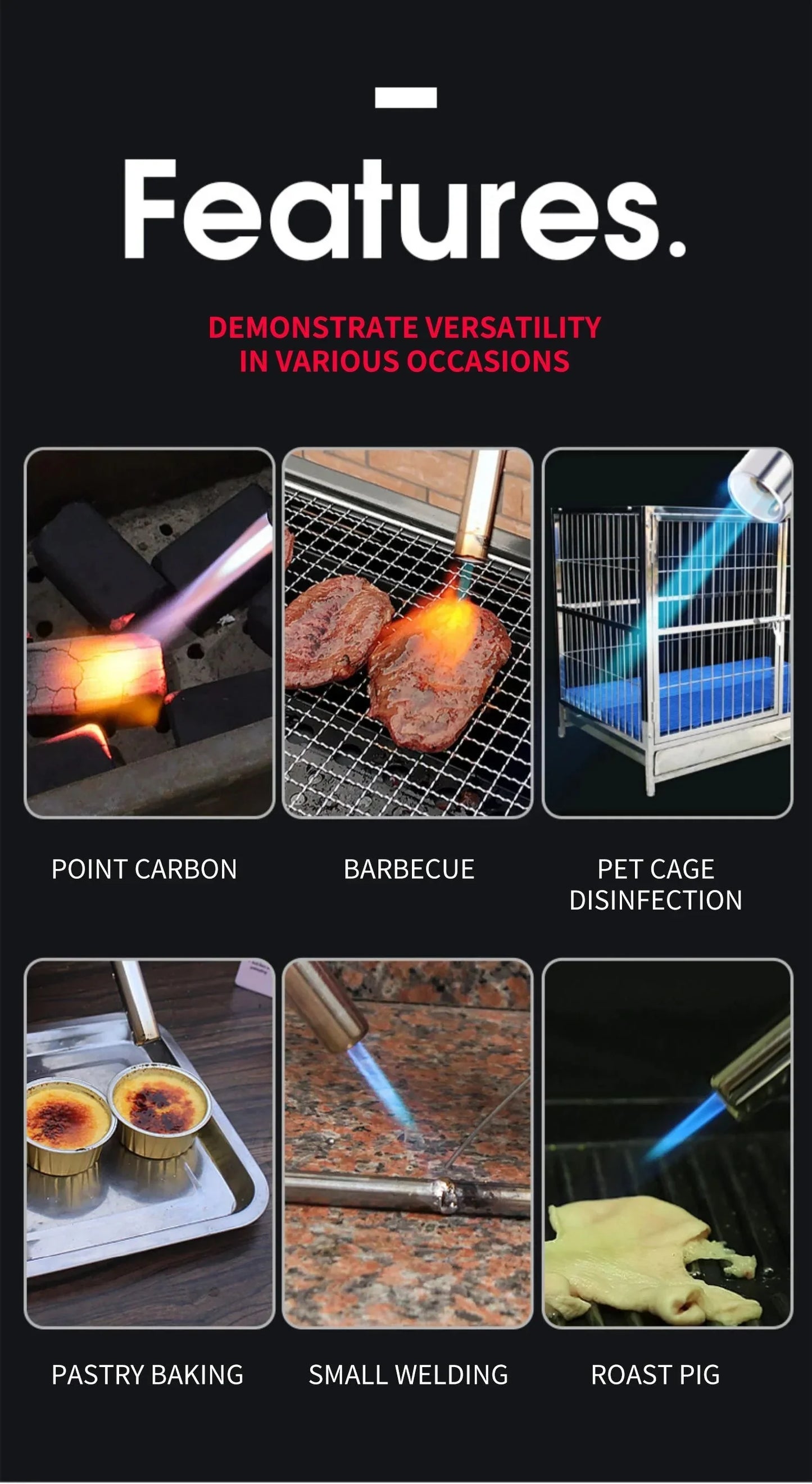 Portable Butane Gas Burner - Perfect For BBQ , Camping & Kitchen