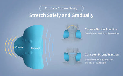 Neck And Shoulder Stretcher - Cervical Traction Cushion For Vertebral Alignment And Massage