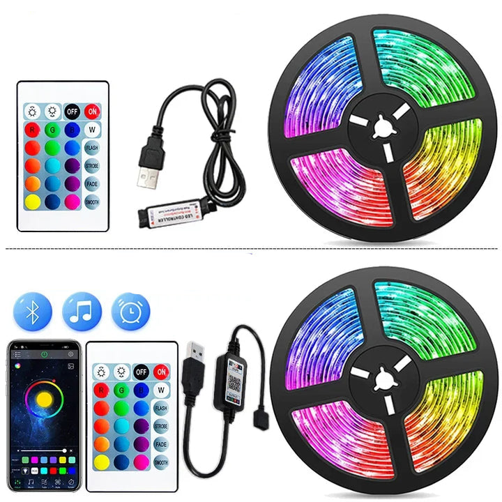 RGB LED Strip With USB Connection - Color Changing Light For Ambience And TV Backlighting