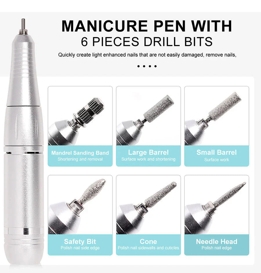 High-performance 45000rpm Portable Electric Nail Drill With Battery Quiet Design For Professional Manicure