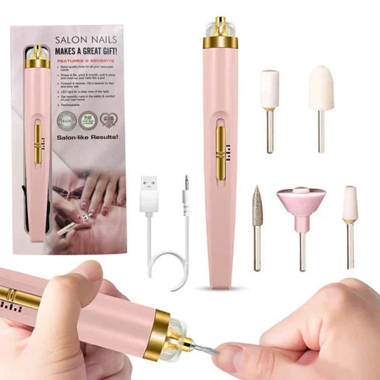 5-in-1 Electric Nail Care Device – Portable Manicure Tool With Led Light