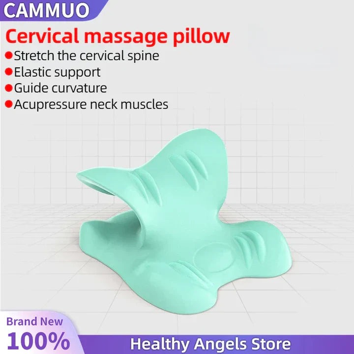 Neck And Shoulder Stretcher - Cervical Traction Cushion For Vertebral Alignment And Massage