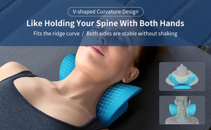 Neck And Shoulder Stretcher - Cervical Traction Cushion For Vertebral Alignment And Massage