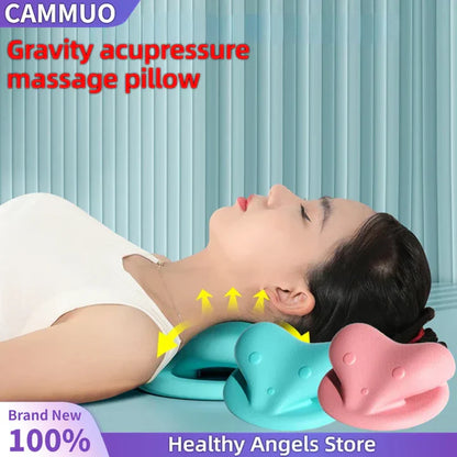 Neck And Shoulder Stretcher - Cervical Traction Cushion For Vertebral Alignment And Massage