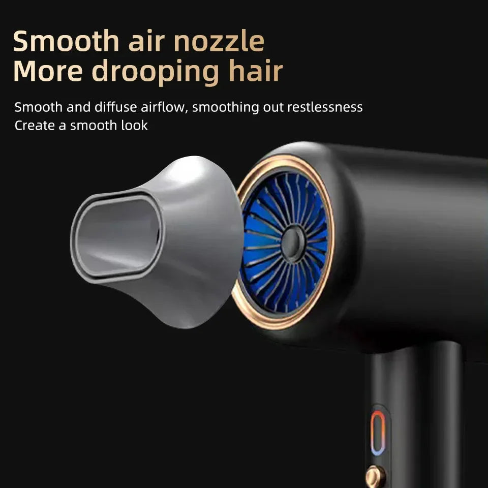 High-Performance Hair Dryer 2400W with Hot and Cold Air Function - Ion Technology