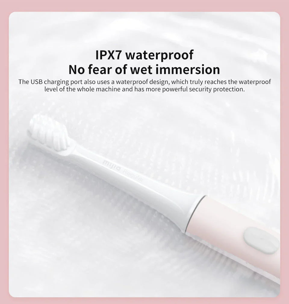 Electric Sonic Toothbrush - Waterproof and USB Rechargeable