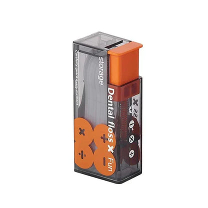 Portable Floss Dispenser With 10 Automatically Ejectable Floss Sticks