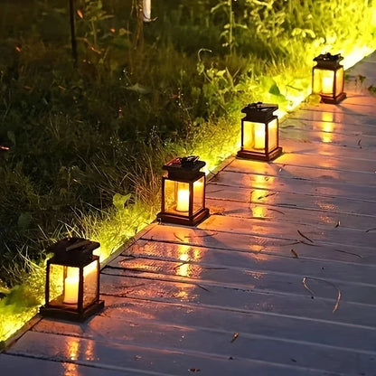 Solar Led Lantern With Light Wire And Hanging Clip - Waterproof Garden Lighting For Patio And Balcony!