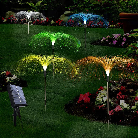 Solar Garden Light With Colour Change - LED Lawn Light For Garden & Patio, Firework Design