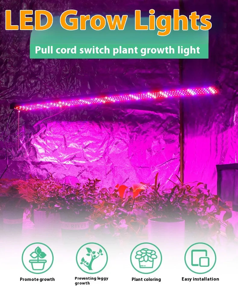 Led Plant Lamp With Full Spectrum Lighting And Pull Switch For Optimum Plant Growth