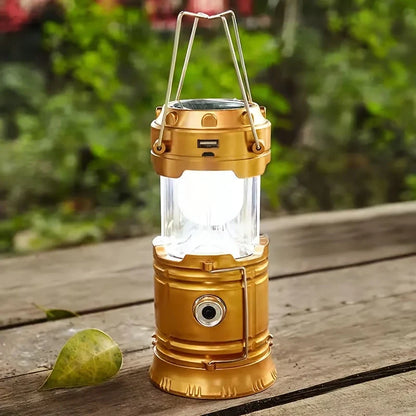 Solar Camping Lamp With Usb Charging - Portable Led Lantern For Outdoor Activities And Emergencies