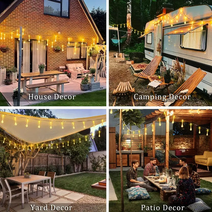 Solar Led Fairy Lights - Colourful Drop Lights For Garden  Patio And Decoration
