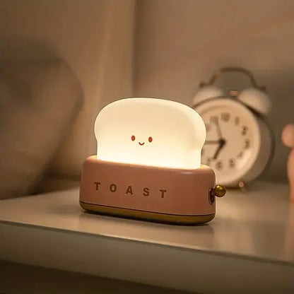Shadowy Bedside Lamp - Kawaii Toast LED Lamp For Cosy Lighting