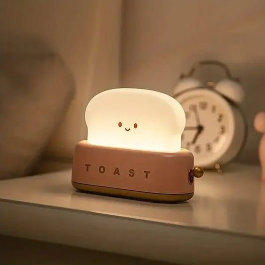 Shadowy Bedside Lamp - Kawaii Toast LED Lamp For Cosy Lighting