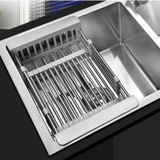 Extendable Sink Draining Rack - Space - Saving Crockery and Vegetable Holder for the Kitchen