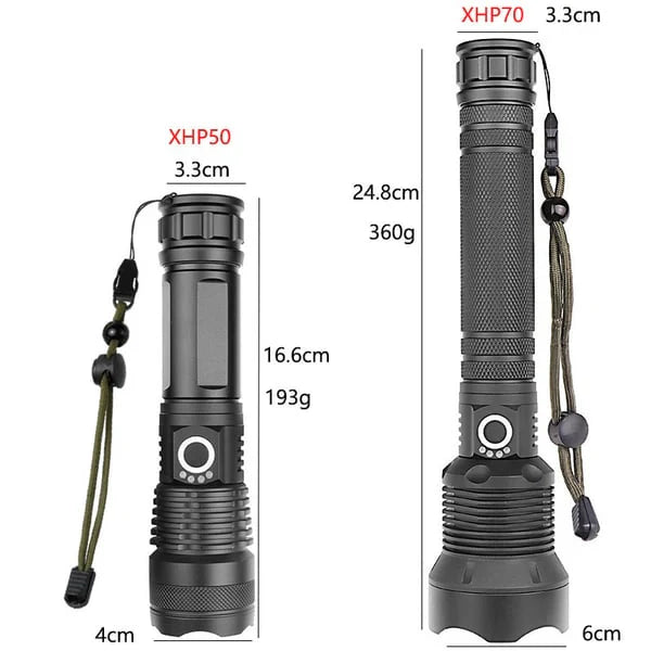 Tactical Torch - Led Torch with Zoom & Powerbank Function