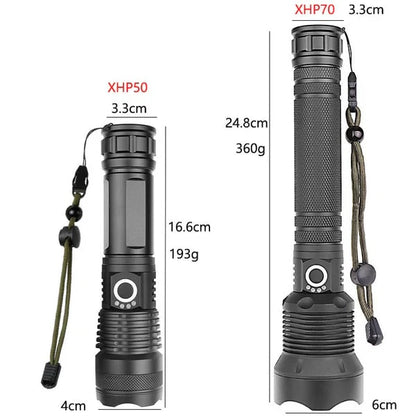 Tactical Torch - Led Torch with Zoom & Powerbank Function