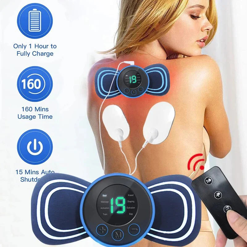 Portable Electric Neck Massager | With Pad & Remote Control For Targeted Relaxation