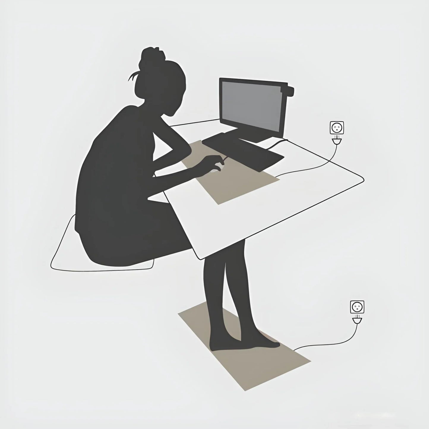 Grounding Mat Made of Carbon Leather for Electronic Devices and Health