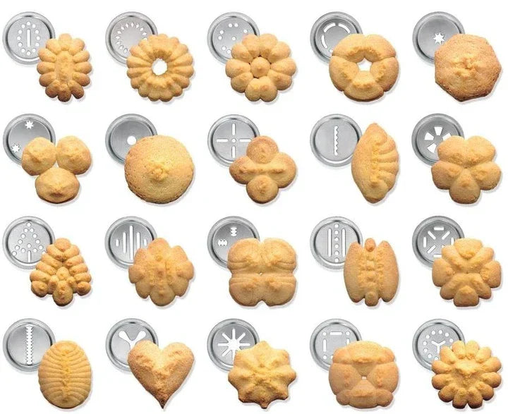 Stainless Steel Biscuit Press With Attachments For Creative Biscuits And Pastries