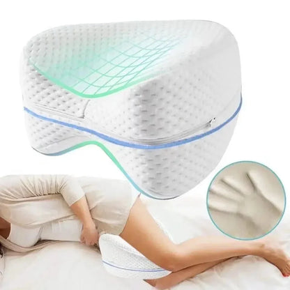 Orthopaedic Knee Cushion for Side Sleepers - Ergonomic Leg Cushion with Memory Foam for Better Sleep