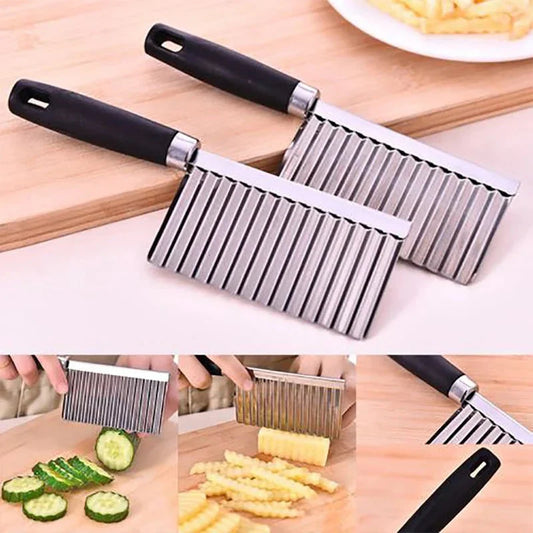 Stainless Steel Vegetable Knife - Serrated Knife for Chips & Vegetables