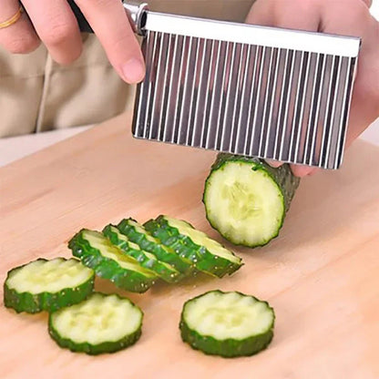 Stainless Steel Vegetable Knife - Serrated Knife for Chips & Vegetables