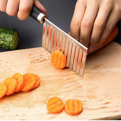Stainless Steel Vegetable Knife - Serrated Knife for Chips & Vegetables