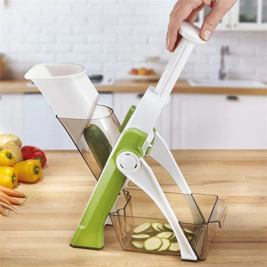 Adjustable Multifunctional Vegetable Slicer - Professional Kitchen Slicer with Collecting Tray