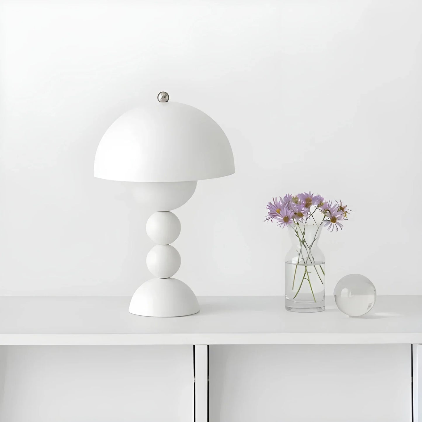 Modern Table Lamp in Scandinavian Design with Gold Accents