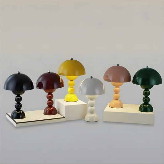 Modern Table Lamp in Scandinavian Design with Gold Accents