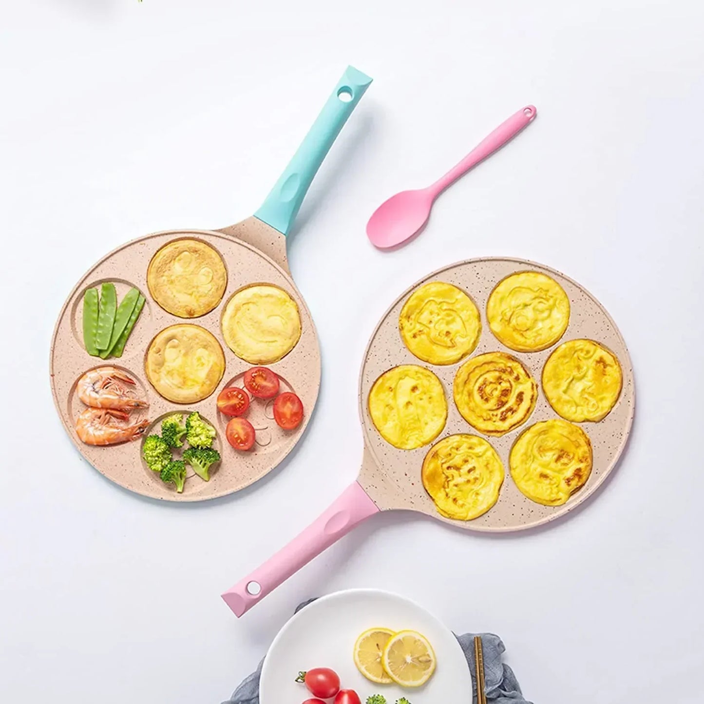 Breakfast Frying Pan For Children - Fun Pancake & Fried Egg Moulds
