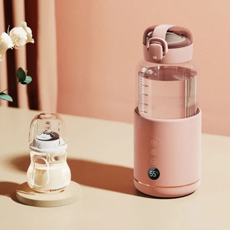 Portable Bottle Warmer With Temperature Display - Compact Solution For On The Go