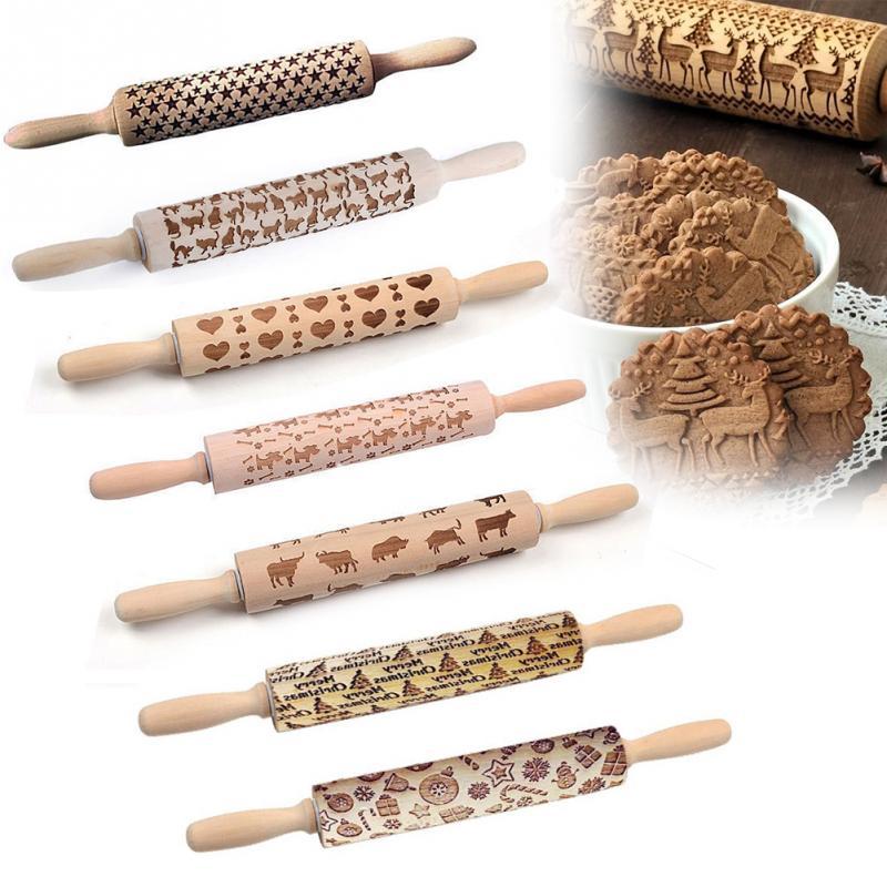 Engraved Pastry Roller For Creative Patterns