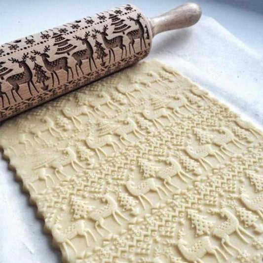 Engraved Pastry Roller For Creative Patterns