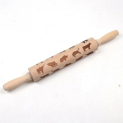 Engraved Pastry Roller For Creative Patterns