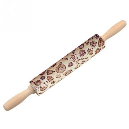 Engraved Pastry Roller For Creative Patterns