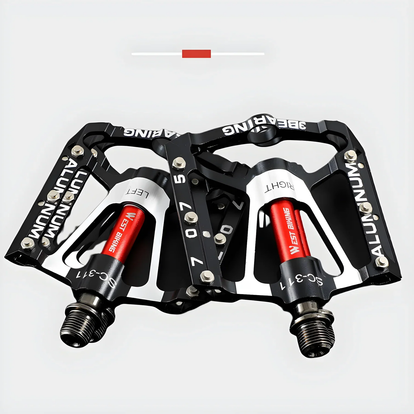 Robust Light Metal Bicycle Pedals With Non - Slip Grip