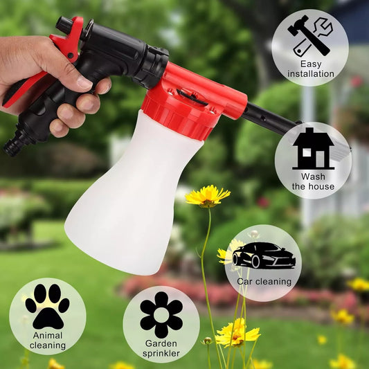 Foam Sprayer with High - Pressure Nozzle - Efficient Cleaning Gun for Garden and Household