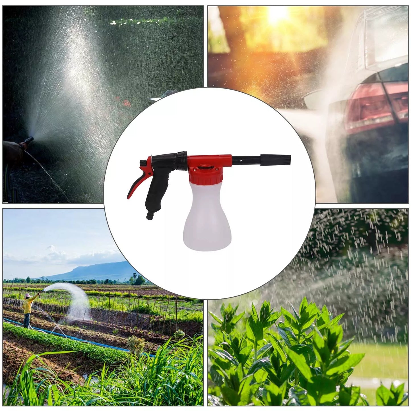 Foam Sprayer with High - Pressure Nozzle - Efficient Cleaning Gun for Garden and Household