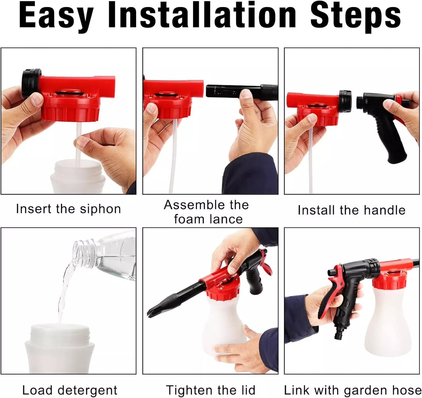 Foam Sprayer with High - Pressure Nozzle - Efficient Cleaning Gun for Garden and Household