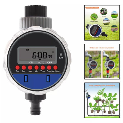 Digital Water Timer with Lcd Display - Automatic Garden Watering for Plants