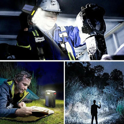 Solar Led Torch - Waterproof  Powerful Hand Torch With Lithium Battery