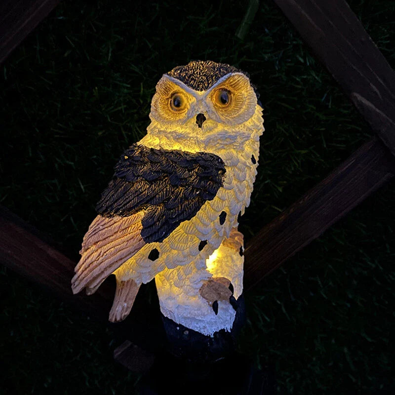 Solar Garden Light Owl - Led Outdoor Light For Garden Patio And Balcony  Weatherproof