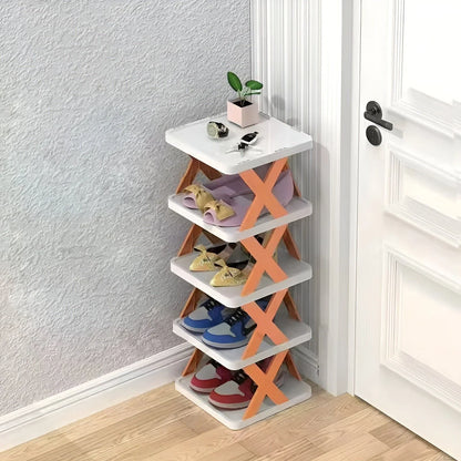 Multifunctional and Foldable Shoe Rack for Space - Saving Storage