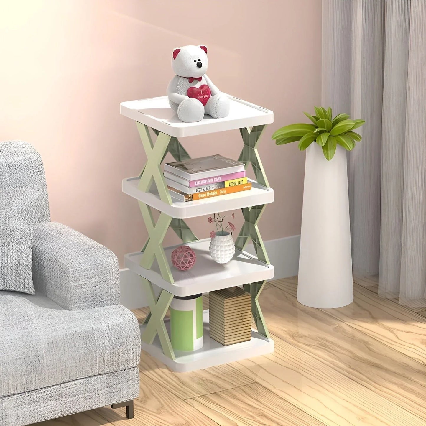 Multifunctional and Foldable Shoe Rack for Space - Saving Storage