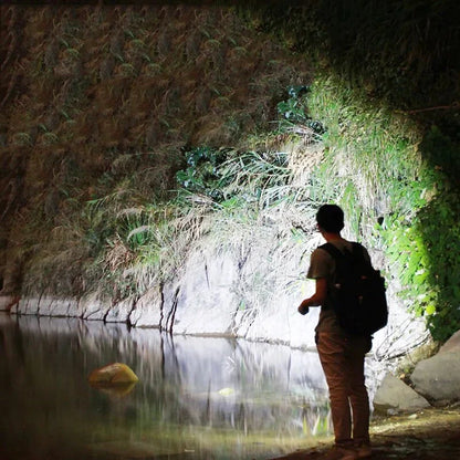 Powerful LED Torch With Zoom Rechargeable USB Camping Lamp
