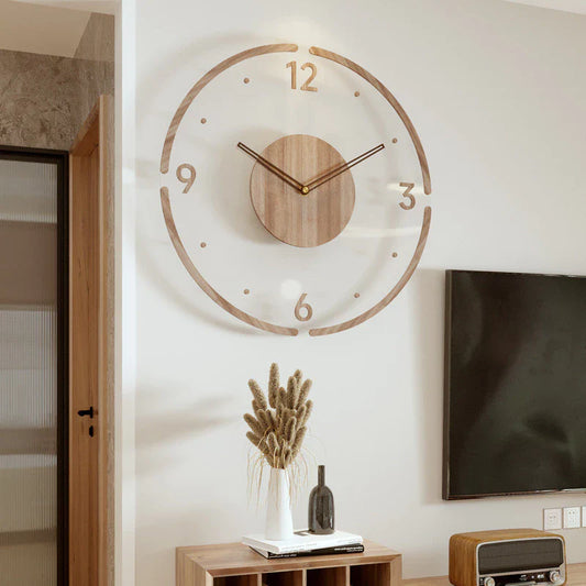 Nordic design wooden wall clock