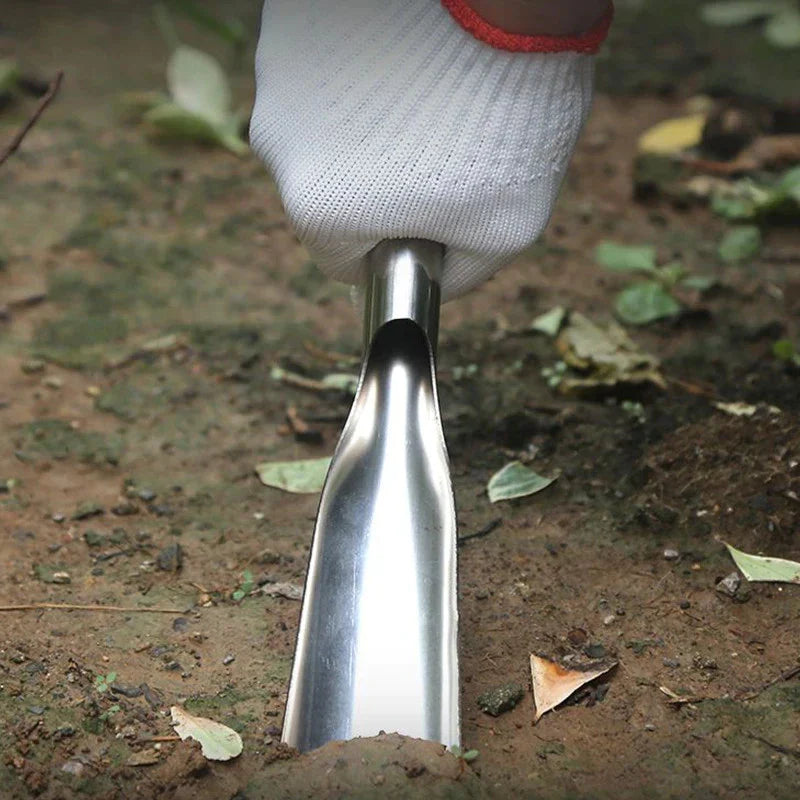 Stainless Steel Weed Cutters and Digging Tools - Garden Tools with Wooden Handles