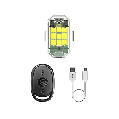 Wireless LED Motorbike Tail Light - Rechargeable Remote Control For Brake And Warning Light